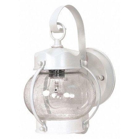 1-Light 11 In. Wall Lantern Onion Lantern With Clear Seed Glass