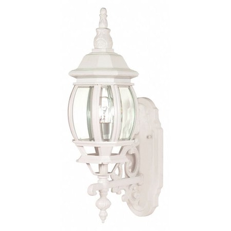 Central Park 1-Light 20 In. Wall Lantern With Clear Beveled Glass