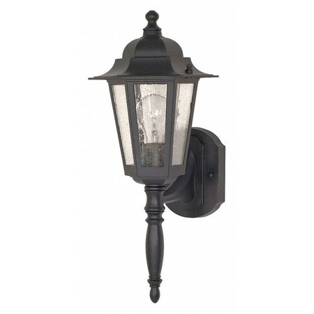 Cornerstone 1-Light 18 In. Wall Lantern With Clear Seed Glass