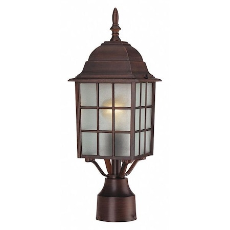 Adams 1-Light 17 In. Outdoor Post With Frosted Glass