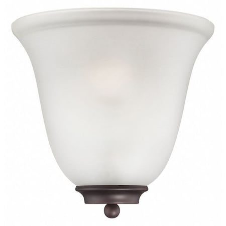 Empire 1 Light Wall Sconce Mahogany Bronze Frosted Glass Mah