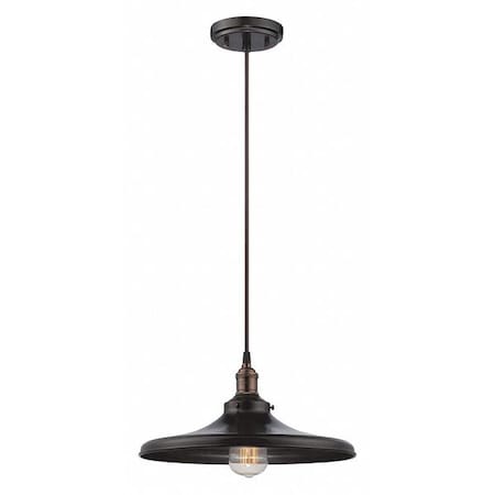 Vintage 1 Light Pendant Matching Shade Vintage Lamp Included, Housing Finish: Rustic Bronze