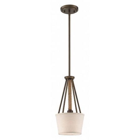 1 Light Seneca Mini Pendant Mahogany Bronze Finish Wrapped R