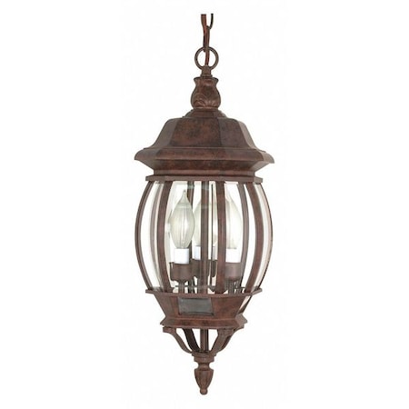 Central Park 3-Light 20 In. Hanging Lantern With Clear Beveled Glass