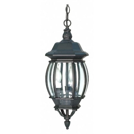 Central Park 3-Light 20 In. Hanging Lantern With Clear Beveled Glass