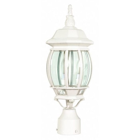 Central Park 3-Light 21 In. Post Lantern With Clear Beveled Glass
