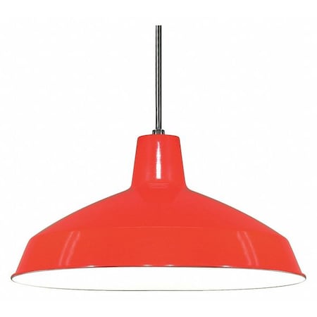 1-Light - 16in. - Pendant - Warehouse Shade - Red Finish