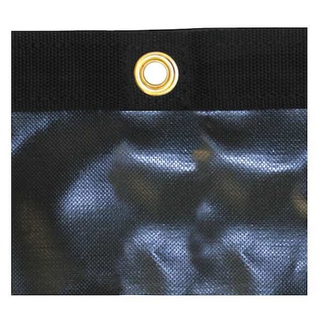 Mesh Tarp, 7 X 15 Ft, 10 Mil, Vinyl, Standard Duty, Black, UV Resistant