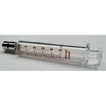 Glass Syringe,Metal Luer Lock,5 ML