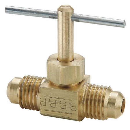 Needle Valve,Straight,Low Lead Brass,3/8