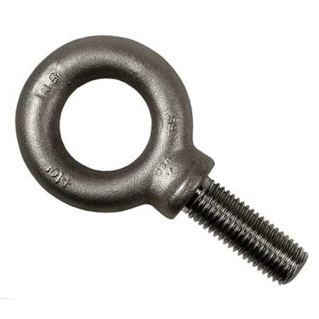 Machinery Eye Bolt With Shoulder, 5/8-11, 1-3/4 In Shank, 1-3/8 In ID, Steel, Plain