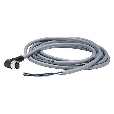 Cordset,6.56 Ft.,Gray,250VAC/300VDC