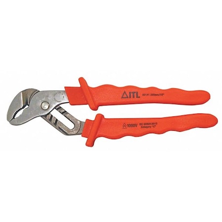 10 In Curved Jaw Water Pump Plier, Serrated