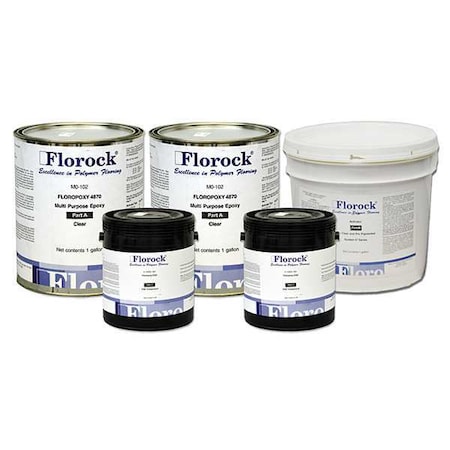 3.45 Gal Floor Resin 4700 Kit, Gloss Finish, Opaque, 100% Solid Base
