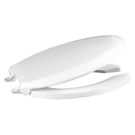 Toilet Seat, With Cover, Plastic, Elongated, White