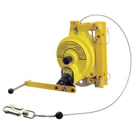 Retrieval Winch,100 Ft.,310 Lb.,Yellow