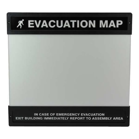 Evacuation Map Holder,11 In. X 17 In.