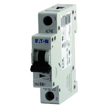 IEC Supplementary Protector, 10 A, 277/480V AC, 1 Pole, DIN Rail Mounting Style, FAZ Series