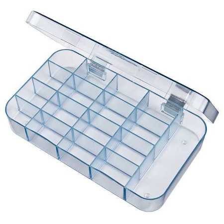 Compartment Box With 17 Compartments, Plastic, 1 5/16 In H X 4-1/2 In W