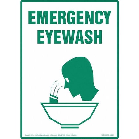 Emergency Eyewash Sign, 8001199