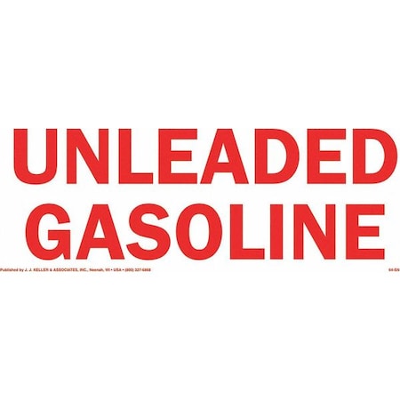 Safety Sign-Unleaded Gasoline