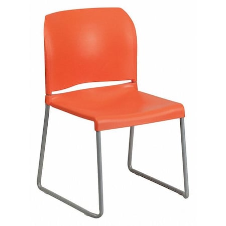 Sled Stack Chair,Plastic,Full Back,OR