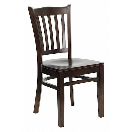 WalnutRestaurant Chair,20-3/4L34-1/2H,Fixed,Beech WoodSeat,HerculesSeries