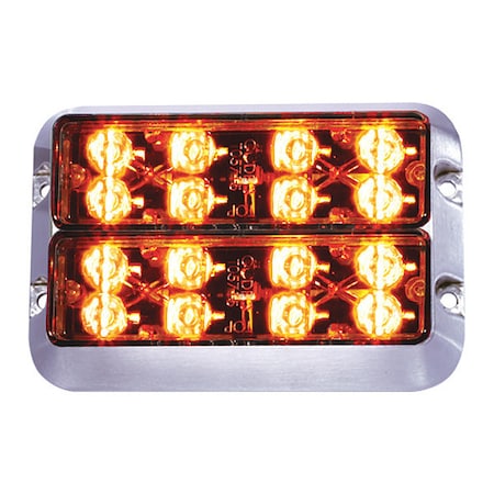 Stacked LED X Alum. Bezel, Amber/Amber