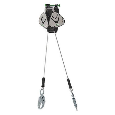 Leading-Edge Self Retracting Lifeline, 8 Ft., 310 Lb. Weight Capacity, Stainless Steel