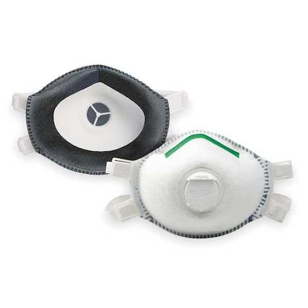 P100 Disposable Respirator W/ Valve, XL, White