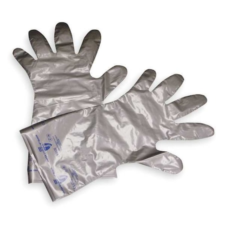 14-1/2 Chemical Resistant Gloves, Laminated Film, 8, 1 PR
