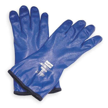 12 Chemical Resistant Gloves, Nitrile, 8, 1 PR