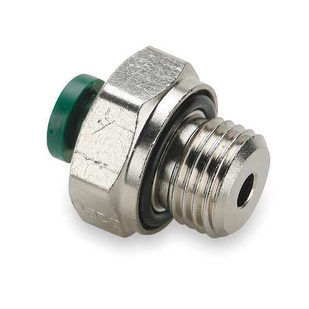 Nickel Plated Brass Male Connector, 1/2 In Tube Size