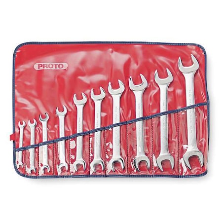 Open End Wrench Set,15 Deg,6-26mm,10 Pc