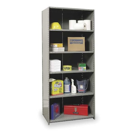 Metal Shelving Unit, 12D X 36W X 87H, 6 Shelves, Steel