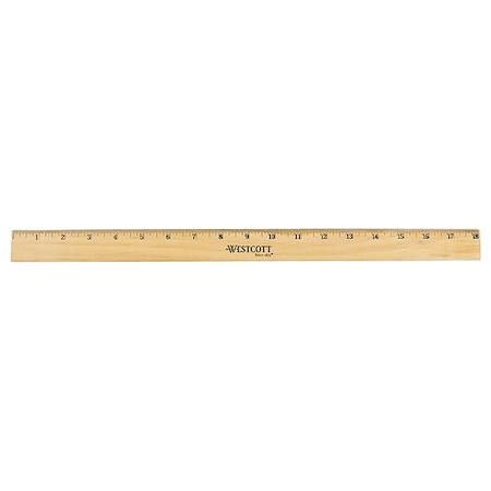 Ruler,Wood,18 In