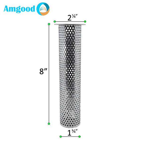 Commercial Flood Drain Strainer 1, 2 In. Diameter X 8 In. Tall Cylinder