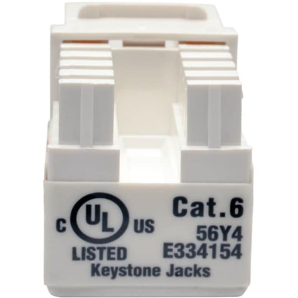 Keystone Jack,Cat6/Cat5e,110 Style,White