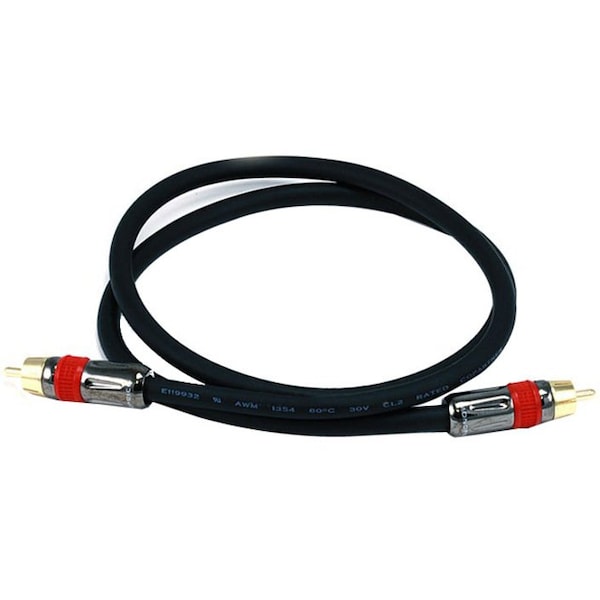 A/V Cable,RCA Coaxial M/M,CL2 Rated,3ft