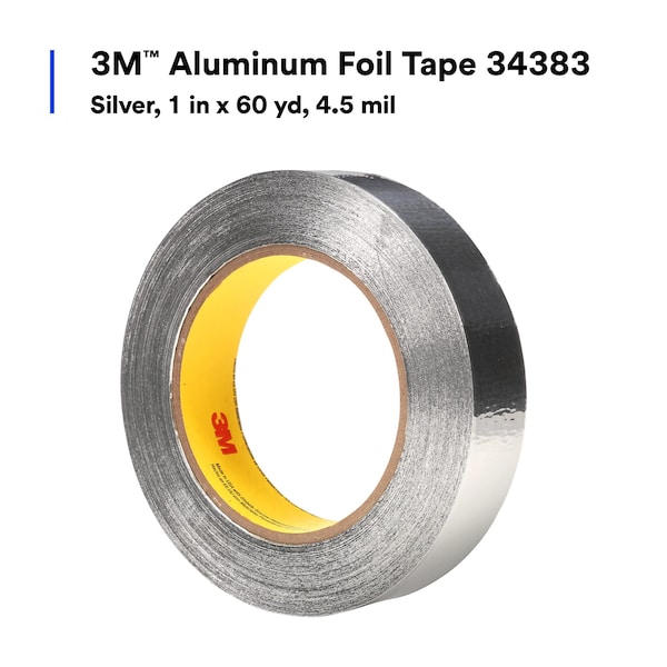 Self Wound Foil Tape,1 In X 60 Yd,Silver