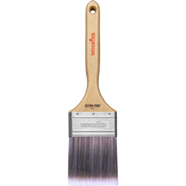 3 Flat Sash Paint Brush, Nylon/Polyester Bristle, Wood Handle