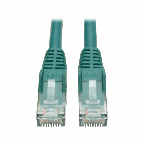 Cat6 Cable,Snagless,Molded,Green,12ft