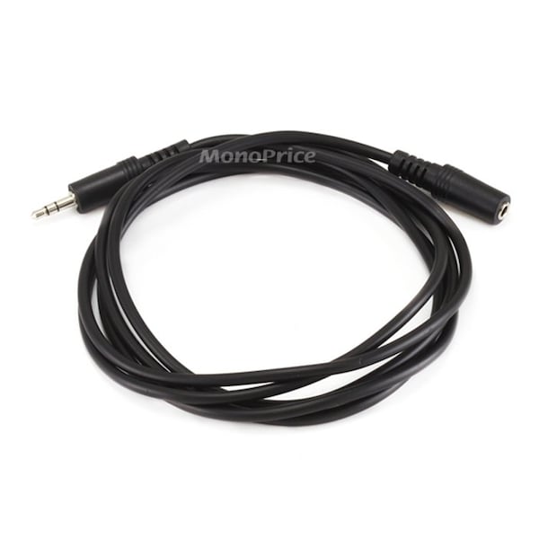 Audio Cable,3.5mm,M/F,6 Ft