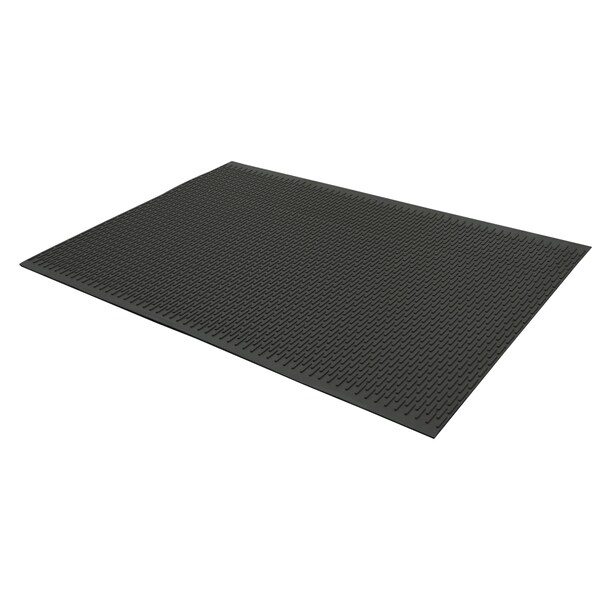 Safe-Grip Slip-Resistant Traction Mats - 1/4 In X 34 In X 8 Ft - Black Rubber Runner