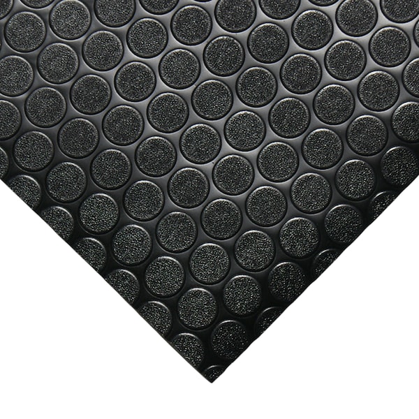 Coin-Grip Vinyl Flooring Roll - 2mm X 4ft X 13ft Roll - Dark Gray