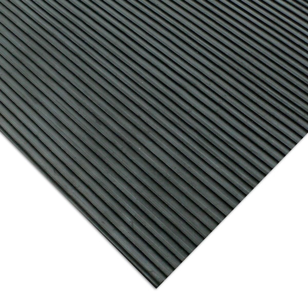 Ramp-Cleat Non-Slip Outdoor Rubber Mats - 1/8 In X 3 Ft X 20 Ft Floor Mat