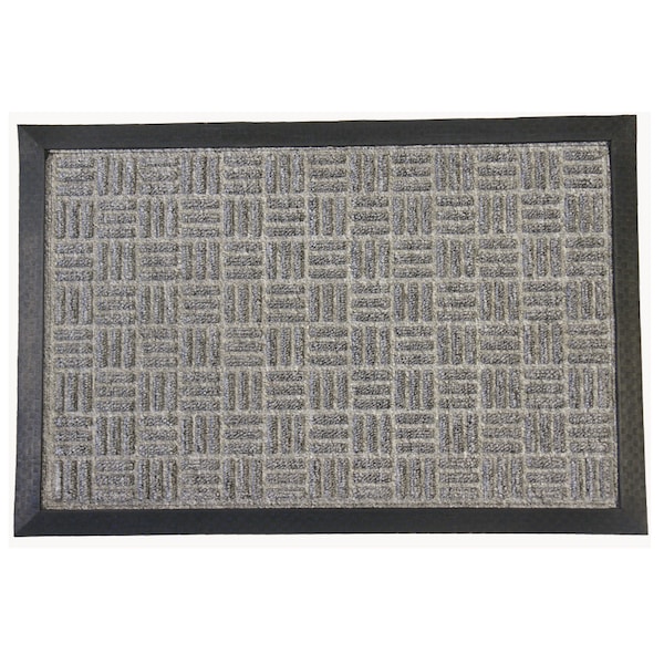 Wellington Rubber Backed Carpet Doormat - 4 X 6 Feet - Charcoal Polypropylene Mat