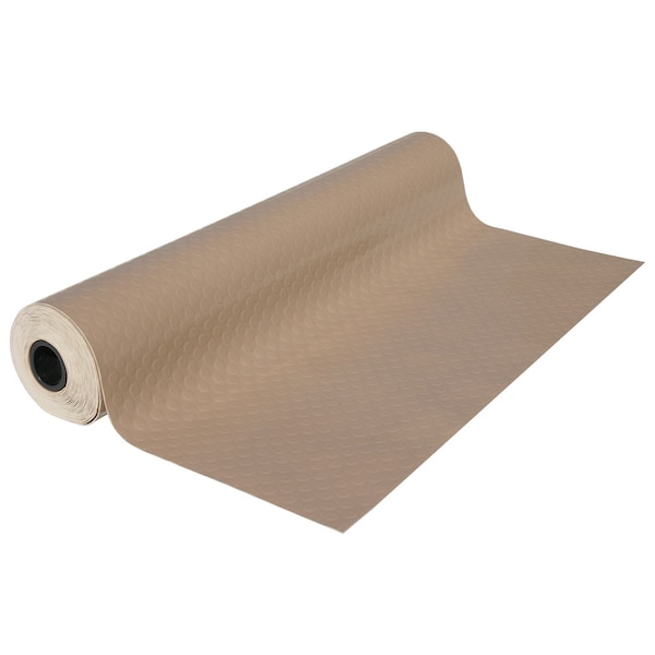 Coin-Grip Metallic PVC Flooring - 2.5 Mm X 4 Ft X 10 Ft - Beige