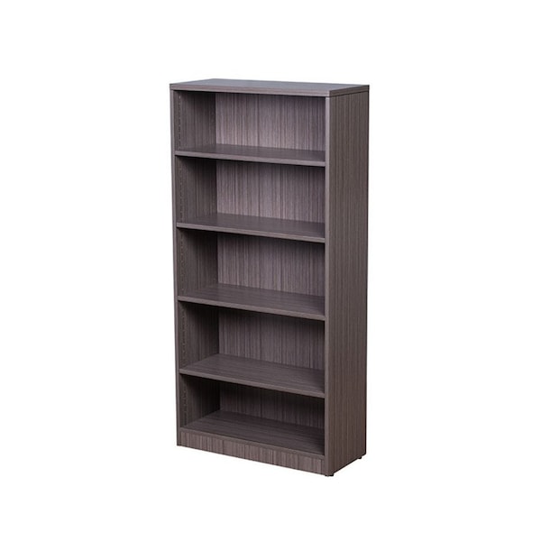 Bookcase,31W X14D X 65.5H,Driftwood