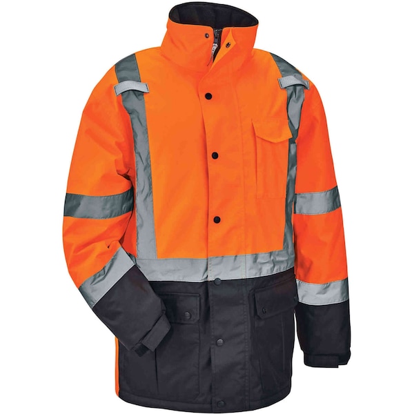 Hi Vis Thermal Parka,Orange,Large